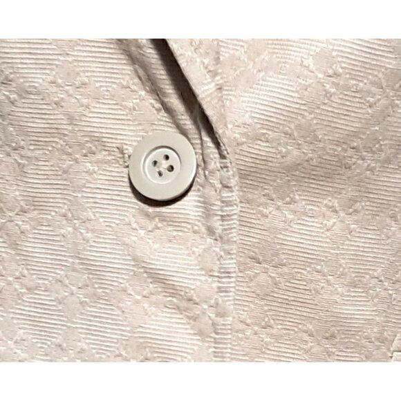 Vintage Merona Blazer Jacket Womens Size L Double Breasted NWT Tan 3/4 Sleeve - Picture 2 of 13